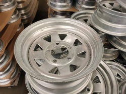 galvanized wheel display